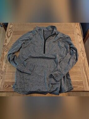 Latched Mama Quarter-Zip Performance Long Sleeve Shirt - Gray